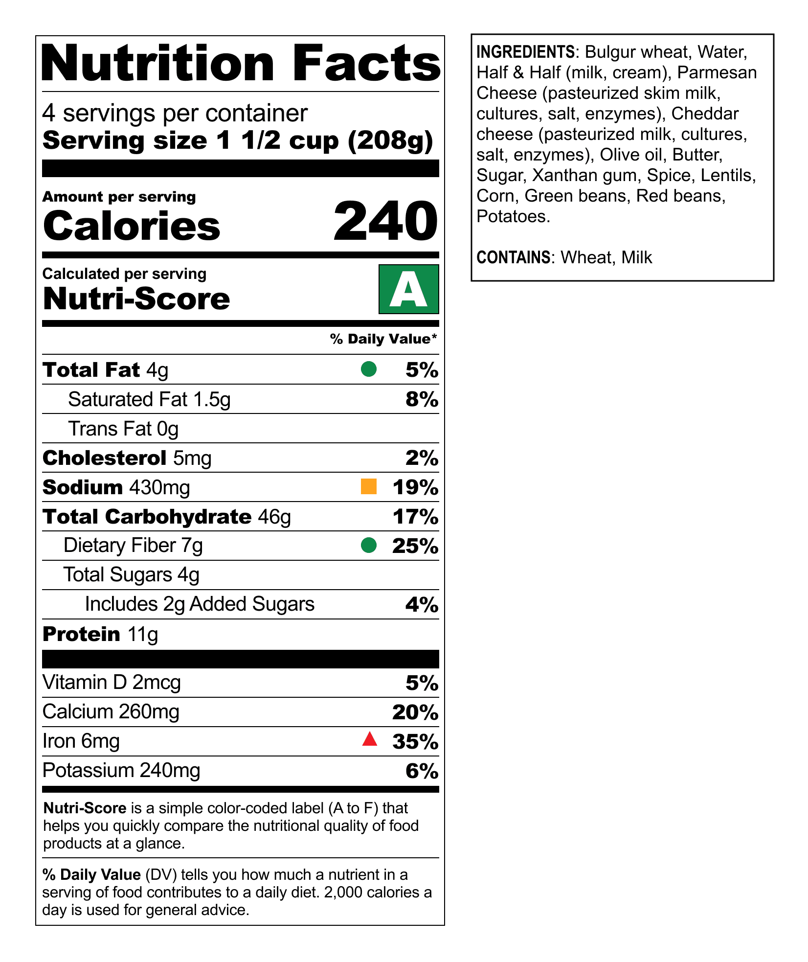 Nutrition Facts Label re-design with a new Nutri-score section.
